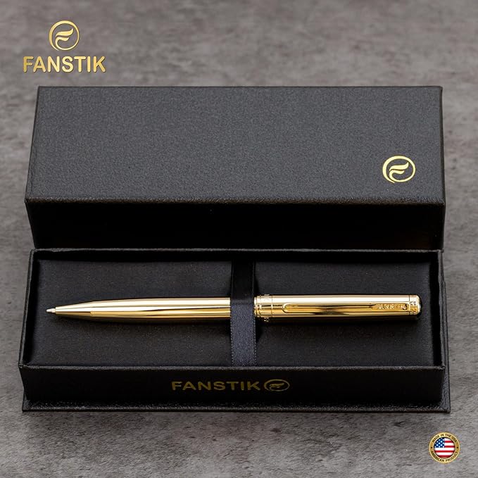 Gold Luxury ballpoint Pen (Made In USA) fancy gift set for women, Real 24K Gold Plating, Professional executive pen gift set for men (Lux BallPoint Gld)