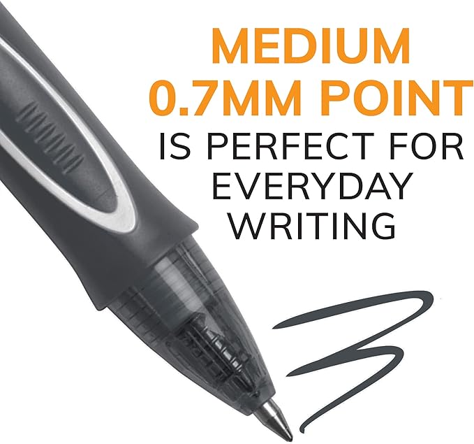 BIC Gelocity Quick Dry Assorted Colors Gel Pens, Medium Point (0.7mm), 4-Count Pack, Retractable Gel Pens With Comfortable Full Grip