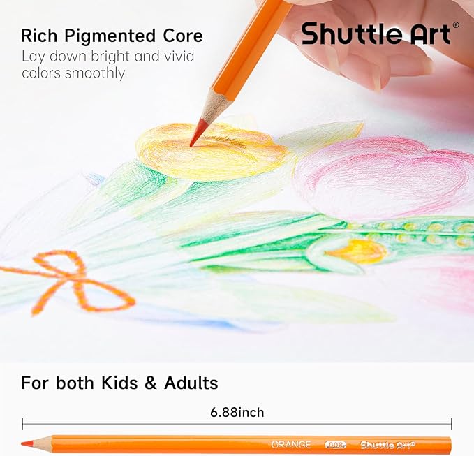 Shuttle Art 720 Colored Pencils Bulk, 12 Vibrant Colors, Pack of 60, Pre-sharpened Coloring Pencils, Wood Colored Pencil for Kids Teachers, Classroom Essentials, Back to School Supplies