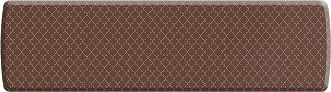 NewLife by GelPro Anti-Fatigue Designer Comfort Kitchen Floor Mat, 30x108" , Trellis Walnut Stain Resistant Surface with 3/4” Thick Ergo-foam Core for Health and Wellness