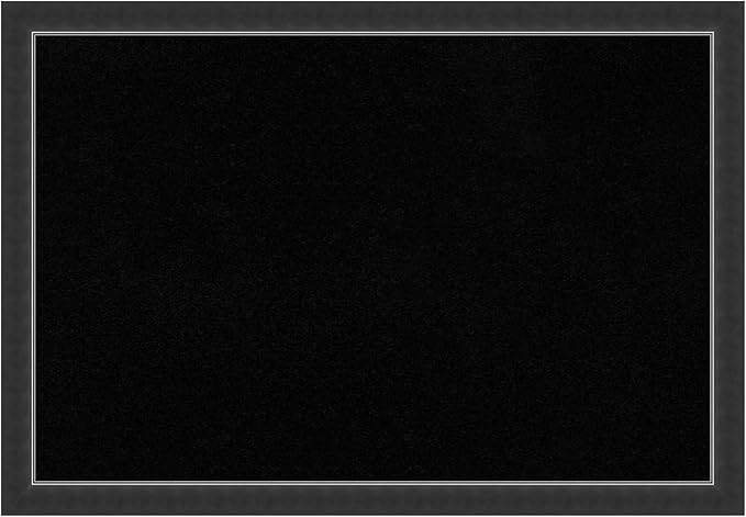 Amanti Art Black Cork Board for Wall, 27x39 Vision Board with Black Wood Frame, Large Corkboard Office Decor for Home Organization, Modern Corkboard Pinboard to Display Items for Home Organization in