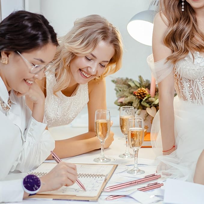 30pcs Thank You Pens Bulk Cute Multicolor Ballpoint Pen for Men Women Server Accessories Employee Holiday Appreciation Gifts for Teacher Office Back to School Party Favor (Rose Gold)