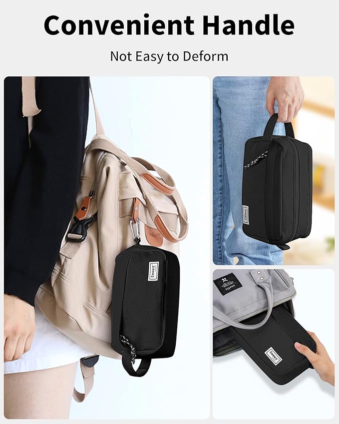 Sooez Big Capacity Pencil Pen Case, Upgraded Canvas Pencil Pouch Pencil Bag Organizer, Large Storage with Separate Compartments Easy Grip Handle, Aesthetic Supply for School Teens Adults