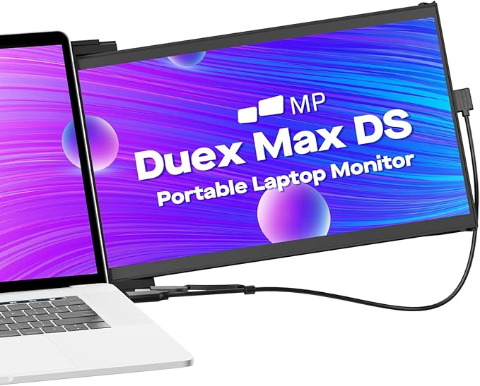 Portable Monitor - New Mobile Pixels Duex Max DS 14.1" Laptop Screen Extender, FHD 1080P USB A/USB C/HDMI Second Monitor for 14'' to 17" Laptops, Windows/MacOS/Android/Switch