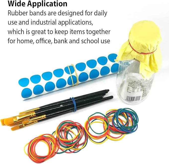 3" x 1/8'' - Size #32 - Rubber Band Depot - Everyday Rubber Bands, Business Bands - Approximately 740 Per Bag - 1 Pound Bag