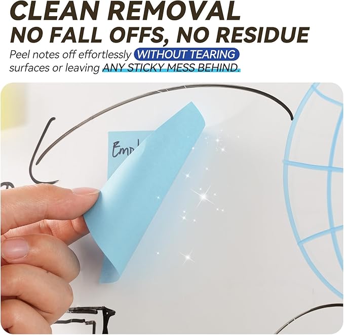 Sticky Notes 3x3in + 2x1.5in Small Sticky Note, 12 Pack 6 Colors Self-Sticky Note Pads | Sticks Strong & Removes Clean | Recycled Paper Cute Sticky Notes to School Supplies, Office Products