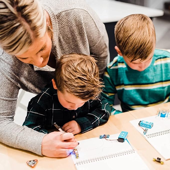 Circuit Scribe Non-Toxic Conductive Ink Pen for Kids Circuit Building Set (10-Pack) | Silver Ink Rollerball Point Pen Kit, Science Experiments, DIY Science Projects (New & Improved Formula)