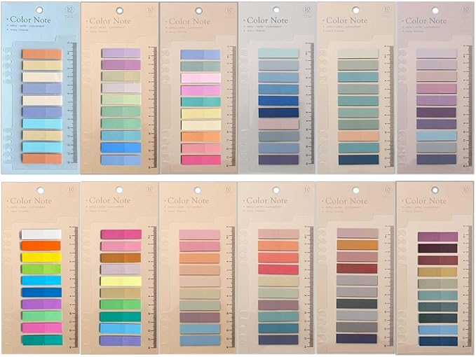 ELII Sticky Tabs 2400pcs - Colored Writable & Repositionable Page Markers