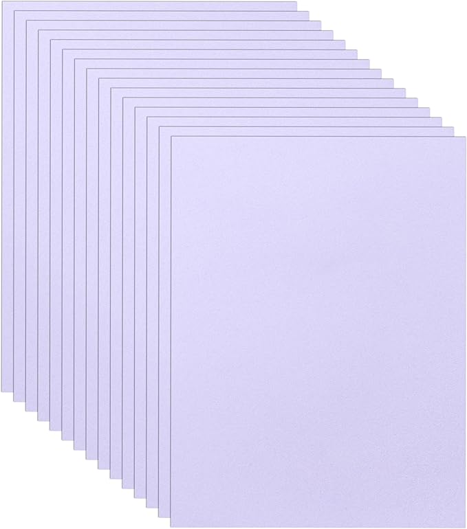 100 Sheets Purple Cardstock 8.5 x 11 Craft Paper, 75lb Light Purple Card Stock for DIY Cards Making, Wedding Invitations, Thank You Card, Bussine Cards, Certificates