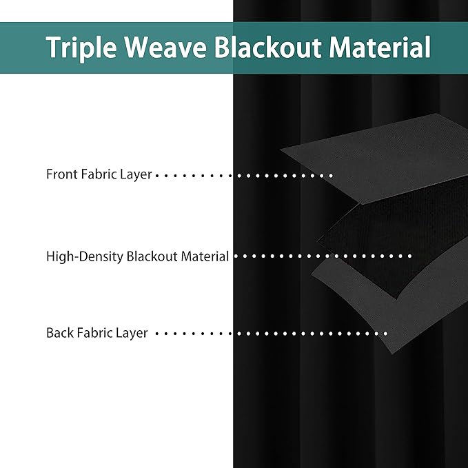 BONZER Extra Wide Room Divider Curtain Total Privacy Wall Noise Reducing Blackout Curtains for Patio Sliding Glass Door, 96L x 120W Inch (8L x 10W ft), 1 Panel, Black