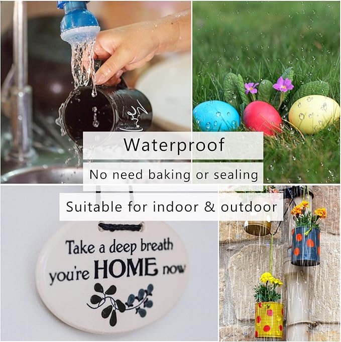 TFIVE Paint Pens Paint Markers Never Fade Quick Dry and Permanent,18 Color Oil-Based Waterproof Marker Pen Set for Rock Painting, Stone, Ceramic, Wood, Fabric, Plastic, Canvas, Glass, Mugs