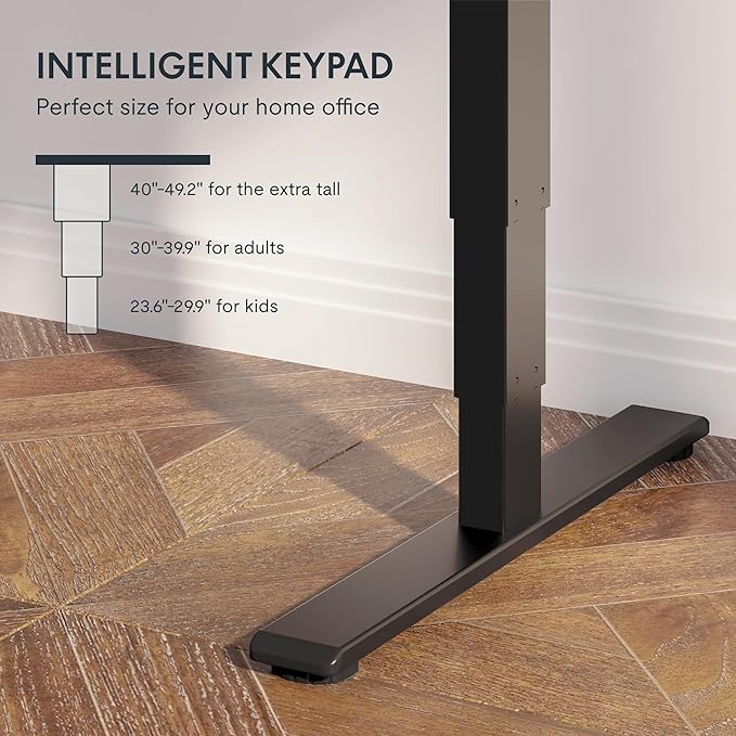 FLEXISPOT E6 Essential 3 Stages Dual Motor Electric Standing Desk 48x30 Inch Whole-Piece Board Height Adjustable Electric Sit Stand Desk(Black Frame + Mahogany Desktop, 2 Packages)