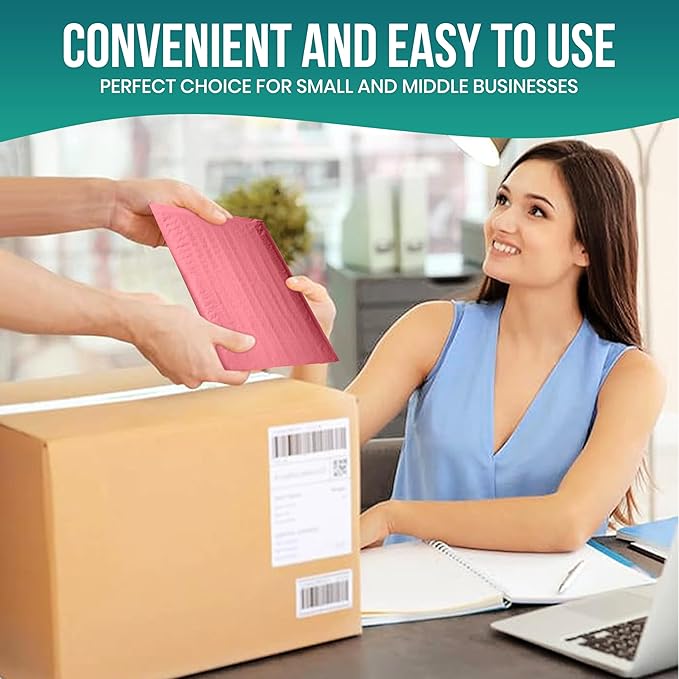 Levex - #2 8.5" x 12" [10 Pack] Pink Poly Bubble Mailers, Padded Envelope Mailers, Packing Envelope & Mailing Bags for Shipping