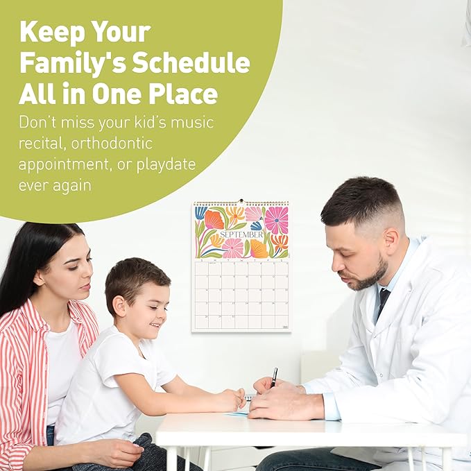 S&O Desert Garden Wall Calendar from July 2025-Dec 2026 - Tear-Off Monthly Calendar - 18 Month Academic Wall Planner - Hanging Organizer to Track Anniversaries & Appointments - 13.5"x10.5”in