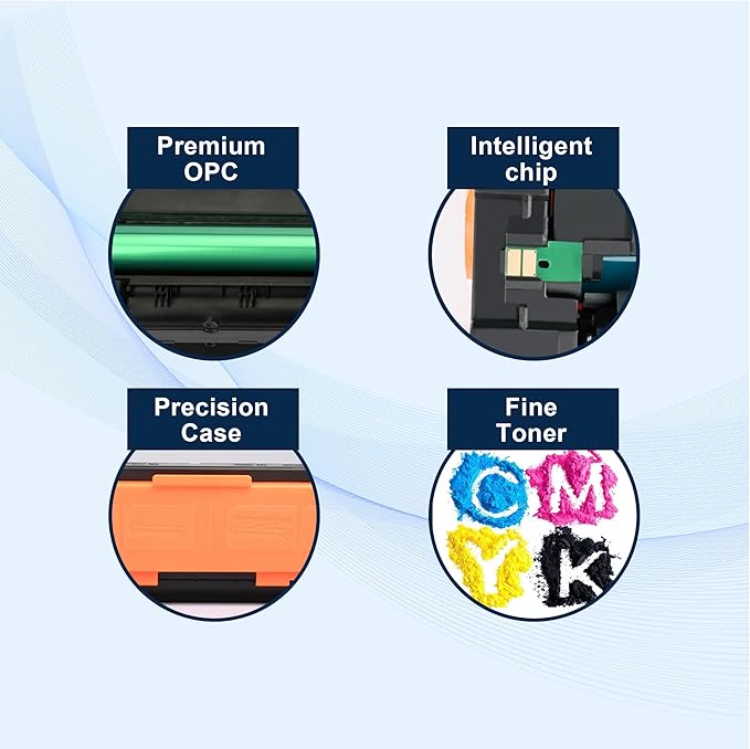 210A Toner Cartridge 4 Pack Replacement for HP 210A Works with HP Color Laser Pro MFP 4301fdw 4301fdn Pro 4201dw 4201dn Printer Ink (Black,Cyan,Yellow,Magenta)