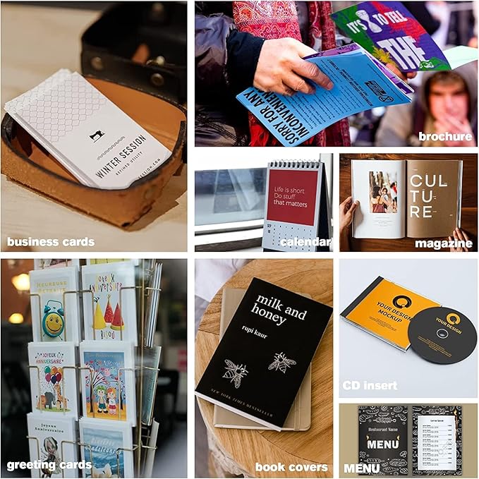 Uinkit 100 Sheets Thin Matte Presentation Paper letter size Double Sided 8.5x11 38lb 140gsm Printable on Both Sides Brochure Photos Picture Poster Playbill Flyer Coated for laser and Inkjet Printer