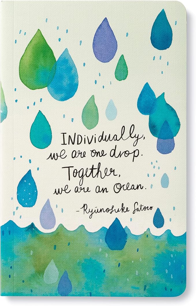 Compendium Softcover Journal - Individually, we are one drop. Together, we are an ocean. – A Write Now Journal with 128 Lined Pages, 5”W x 8”H