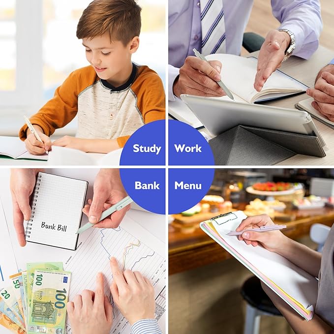 Vanhench 5Pcs Gel Pens, Black Ink Pen Fine Point Smooth Writing Pen, Aesthetic Pens for Journaling Note Taking, Teacher Gifts for Women, Teacher Supplies, Preppy Stuff