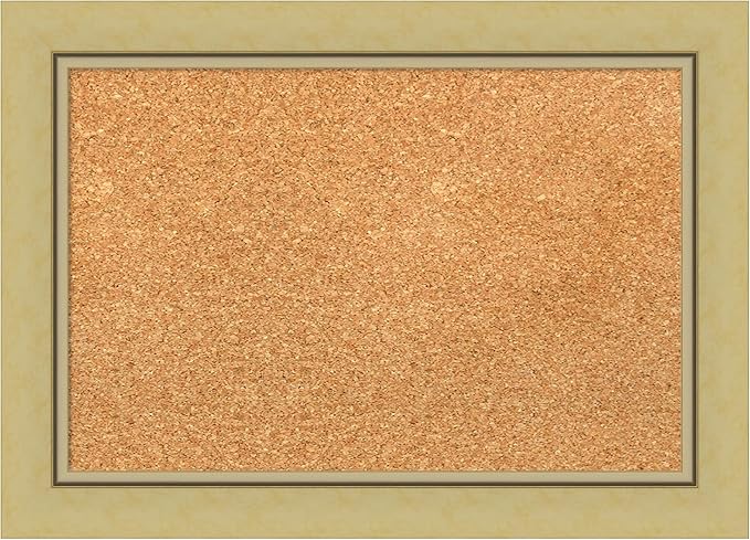 Amanti Art Natural Cork Board for Wall, 15x21 Vision Board with Gold Frame, Small Corkboard Office Decor for Home Organization, Casual Corkboard Pinboard to Display Items for Home Organization in