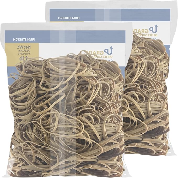 Upgrade Office Supply UPG22432PK2 Rubber Bands, Size 32 (3 x 1/8), 1400 Count, 1 lb 2-Pack, USA