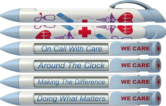 Greeting Pen Rotating Message Nurse Pen - We Care 6 Pack (36547)