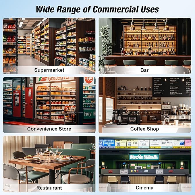 Commercial Beverage Refrigerator, 75" W 60 Cu. Ft. Commercial Drink Fridge, Display Refrigerator with 3 Glass Door, Commercial Display Fridge with 12 Adjustable Shelves, for Shop, Restaurant, Bar
