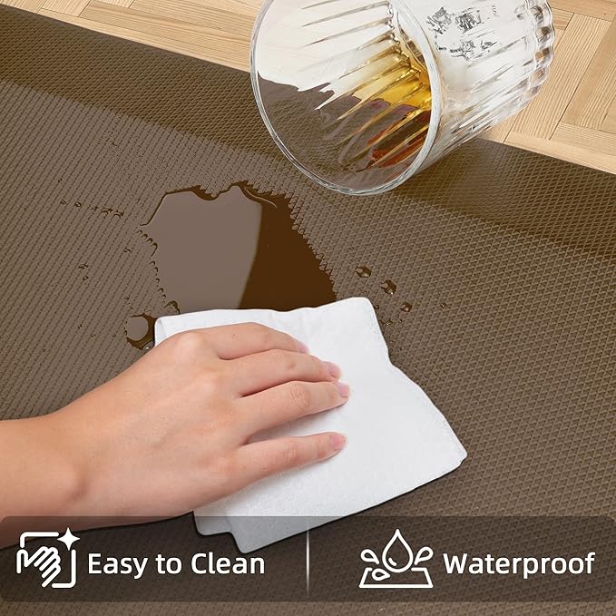 Anti Fatigue Kitchen Mats for Floor, Brown 9/10 Extra Thick Cushioned Standing Desk Mat, Comfort Memory Foam Ergonomic Kitchen Rugs and Mats Non-Slip Waterproof for Office, Kitchen, Sink, 20" x 39"