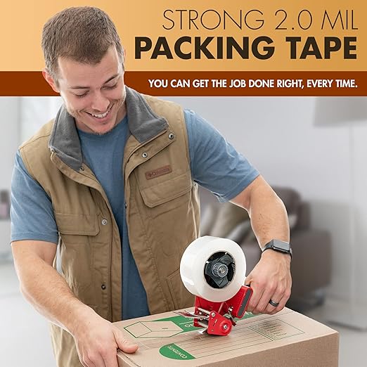 Packstrong Industrial Grade Clear Packing Tape 36 Rolls - 110 Yards per Roll - 2" Wide x 2 mil Thick, Acrylic Adhesive Tape