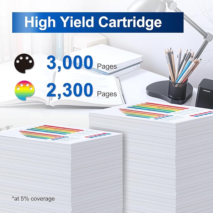 InkNI Compatible Toner Cartridges Replacement for Brother TN229XL TN229 XL TN-229XL Toner Cartridges for MFC-L3780CDW MFC-L3720CDW HL-L3280CDW HL-L3220CDW HL-L3300CDW Printer (TN-229XLBK/C/M/Y-5 Pack)