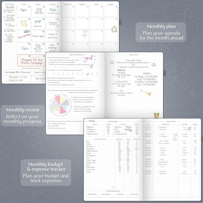 Legend Planner PRO Premium Large Undated Weekly, Monthly & Budget Planner with Habit Tracker Life Organizer for Time & Task Management, Goal Setting & Productivity A4 Size (Mystic Grey, New Cover)