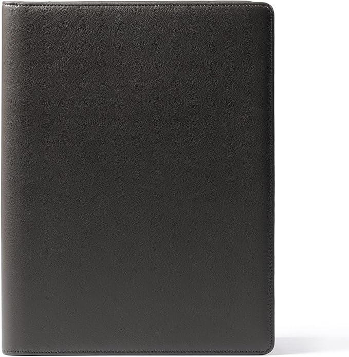 Leatherology Black Onyx Folder with Pockets & Pen Holder