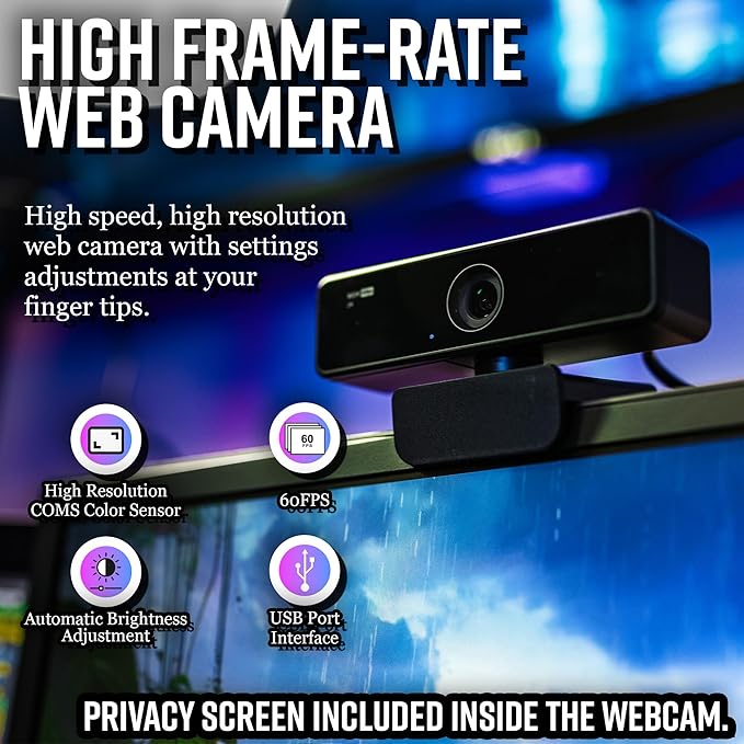 Live Video Streaming Kit (Deluxe)-for Video Call, Gaming, Podcast, YouTube, Content Creation- Includes 2k 60 FPS Webcam, Professional Cardioid Microphone, and LED Flat Light for Android/MAC/Windows