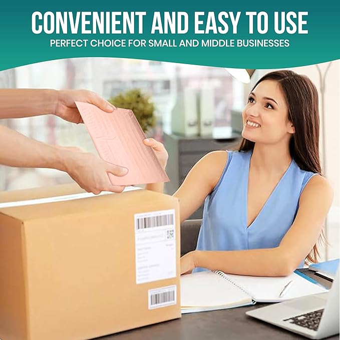 Levex - #0000 4" x 6" [5 Pack] Light Pink Poly Bubble Mailers, Padded Envelope Mailers, Packing Envelope & Mailing Bags for Shipping