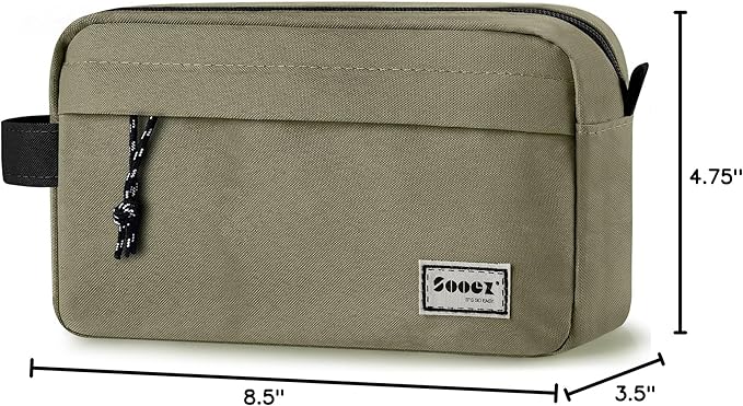 Sooez Big Capacity Pencil Pen Case, Upgraded Canvas Pencil Pouch Large Pencil Bag Organizer, Separate Compartments Easy Grip Handle, Aesthetic Supply for School Teens Adults, Army Green