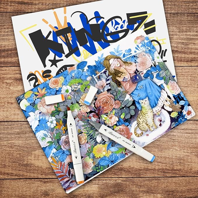 Alcohol Markers: Double Tipped Art Marker, 120 Count, suitable for Adults Artists Painting, Coloring Drawing Sketching, Multicolor