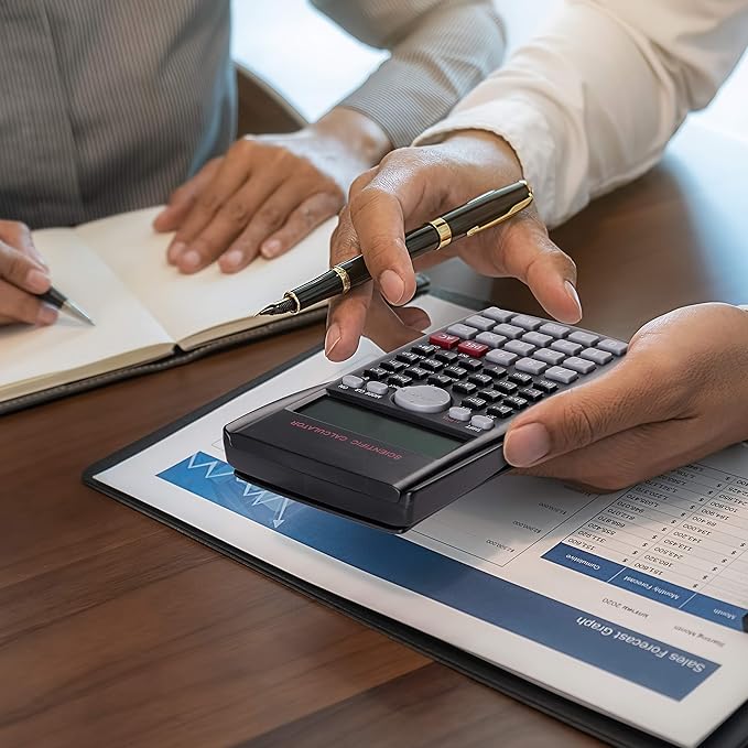 Mr. Pen Scientific 2 Line Calculator - Fraction & College Math Calculator for Students & Engineers, Back to School Supplies