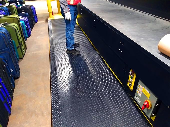 Rhino Mats, American Classic Diamond Anti-Fatigue Mats, Industrial Ergonomic Comfort Standing Mat for Work, Home, Garage, Office, Kitchen or Anywhere (Black 9/16" Thick, 2 FT. x 20 FT.)