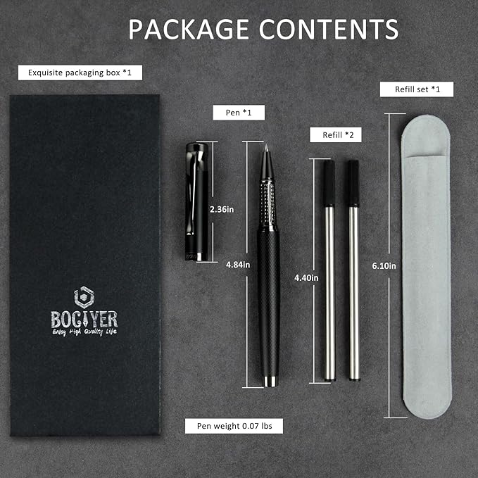 Liquid Ink Rollerball Pens - Fine Line Nice pen, Writing Pens for Journal and Office Supplies, Fancy Pen Gift Box for Father's Day or Mother's Day And Other Festivals(Blue)