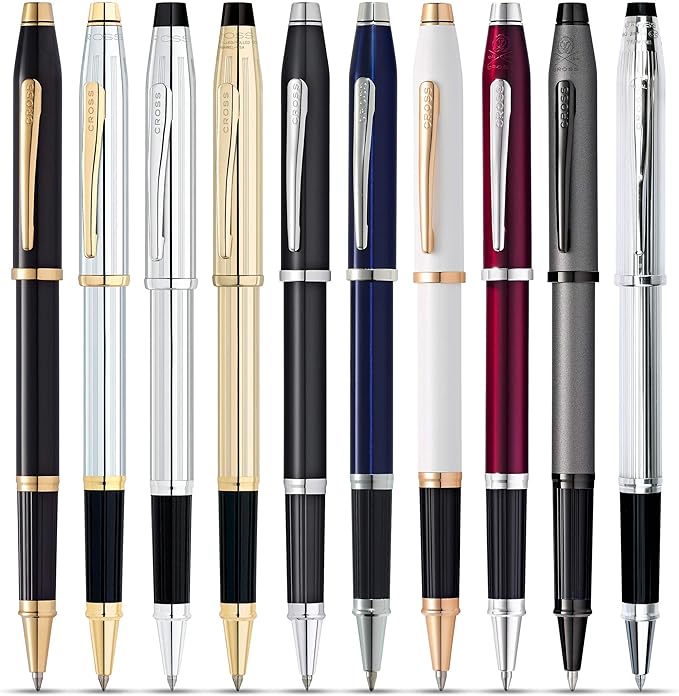 Cross Century II Refillable Rollerball Pen Presented in a Luxury Gift Box - Medium Point, Black Ink, Brushed Gunmetal Gray