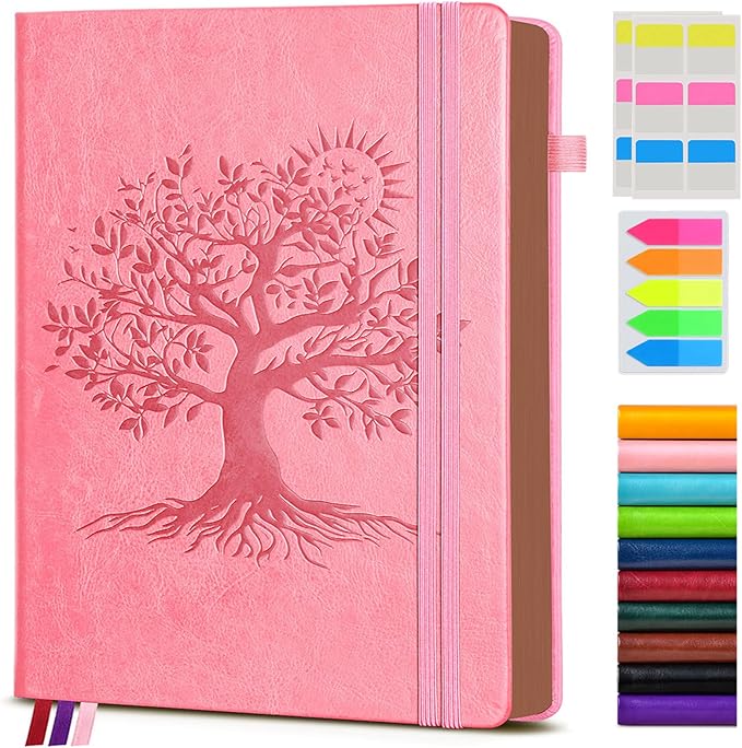 Vintage Leather Journal with 300 Numbered Pages,A4 Lined Journal for Men Women,Daily Journals for Writing,College Ruled Notebook for Work,School,Note taking,Travel Diary,Large (8.5" X 11.3")