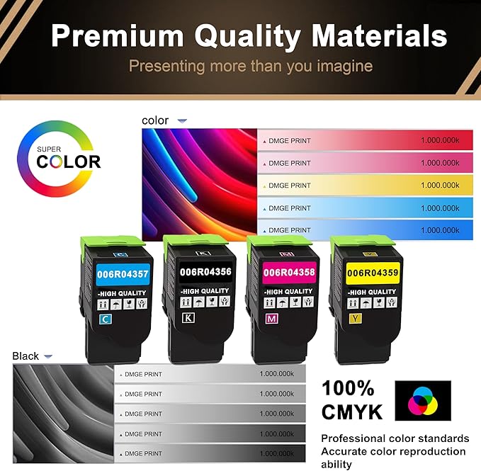 VersaLink C310/C315 Toner Cartridges New Technology High-Yield Replacement for Xerox C310/C315/DNI Series Printer | Replaces 006R04356/006R04357/006R04358/006R04359(BK, C, M, Y)