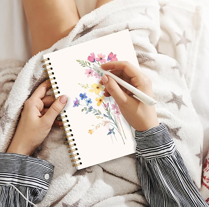 Vintage Wild Flower Botanical Plant Notebook 07,Rustic Spring Floral Cottagecore Notebook Journal for Work Office School Student Teacher,Hardcover Spiral Notebook 5.5x8.9