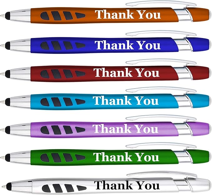 Personalized with Your Custom Logo or Text Pens-300 Pack Bulk-for Businesses, Parties, and Events, 2 in 1 Capacitive Stylus & Ballpoint Pen Compatible with Most Touchscreen Devices, L'Blue