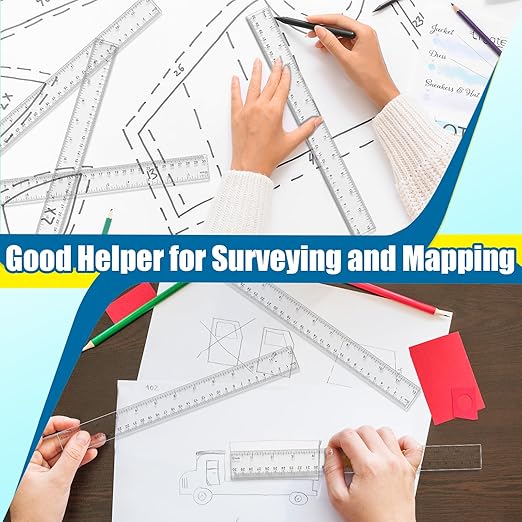 Rulers, 200 Pack 12 Inch Clear Rulers Bulk for Kids Classroom, Metric Ruler with Centimeters and Millimeters, Measuring Drawing Tools, Ideal Back to School Supplies