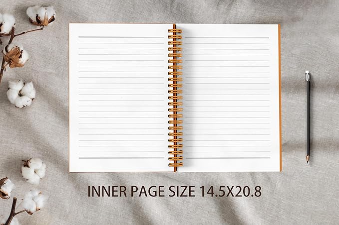 VNWEK Boho Notebook - Boho Journal, Boho Gifts for Women, Boho Office Supplies, Groovy Boho Sun Sunshine Spiral Notebook 5.5x8.3,Writing Notebooks