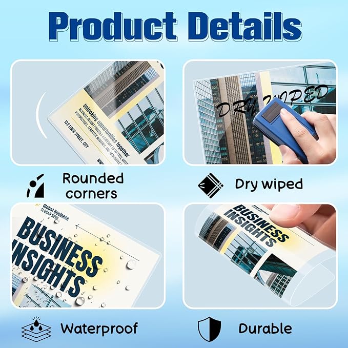 50 Pack 9x11.5inch 10mil Letter Size Laminating Sheets Thermal Laminating Pouches Laminator Sheets File Card Laminator Pouches 8.5x11inch for Work Permits Cards File Photos (50, 9"x11.5"-10mi)