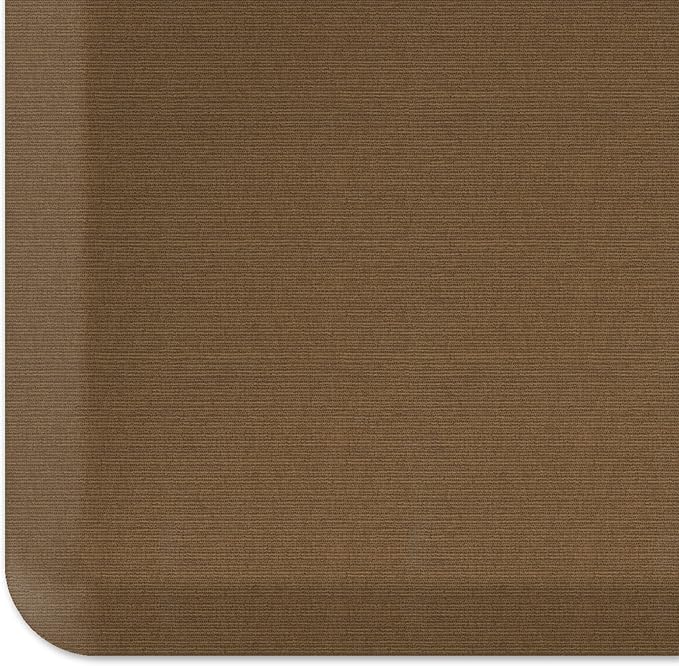 NewLife by GelPro Anti-Fatigue Designer Comfort Kitchen Floor Mat, 20" x48”, Grasscloth Khaki Stain Resistant Surface with 3/4” Thick Ergo-Foam Core for Health and Wellness