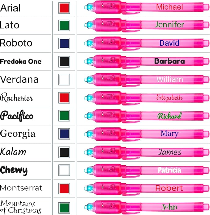 Personalized Invisible ink Pen with UV Light for Kids, Disappearing Ink magic Pen, Custom Secret Spy activity for ages 8-12, kids Gifts in bulk, 12 Pack, Assorted