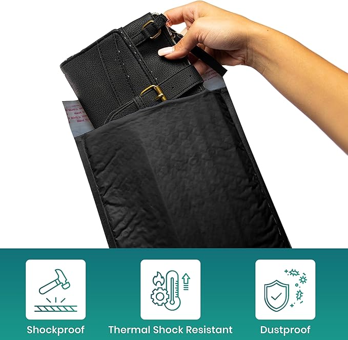 Levex - #000 4" x 8" [5 Pack] Blue Poly Bubble Mailers, Padded Envelope Mailers, Packing Envelope & Mailing Bags for Shipping