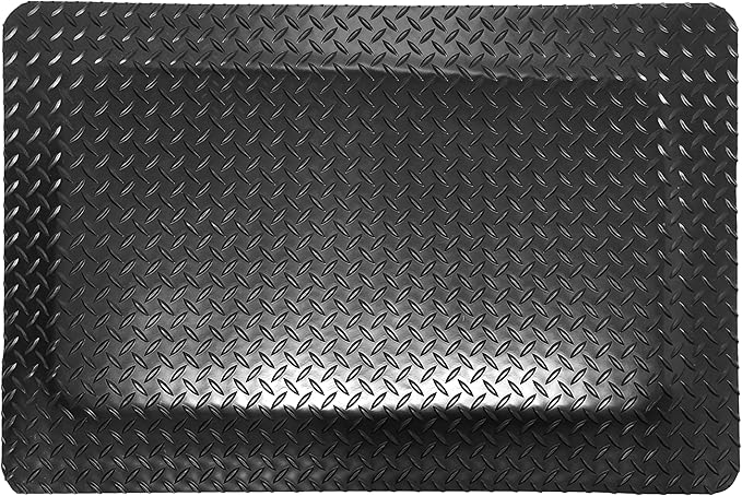 Rhino Mats, American Classic Diamond Anti-Fatigue Mats, Industrial Ergonomic Comfort Standing Mat for Work, Home, Garage, Office, Kitchen or Anywhere (Black 9/16" Thick, 3 FT. x 22 FT.)